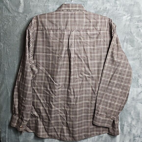 Jos a Bank traveler's Men's  shirt xxl brown black beige  plaid cotton - Picture 8 of 10